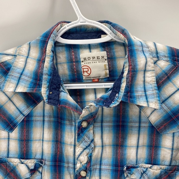 Roper snap pearl button button down western rodeo farm - Picture 3 of 8